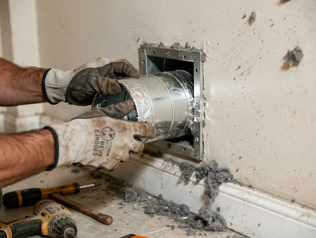 Professional dryer vent repair and installation by Valle Vista Dryer Vent Cleaning in Valle Vista